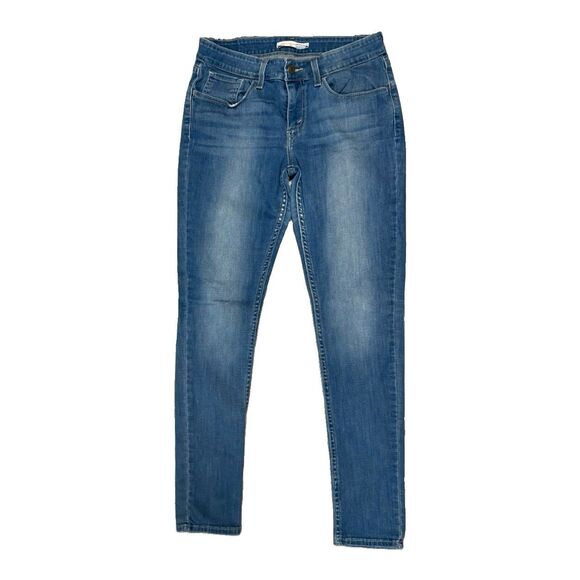 Levi's Denim - Levis 535 Supper Skinny Jeans Womens Sz 30 Blue Stretch Denim Mid Rise Zip Fly